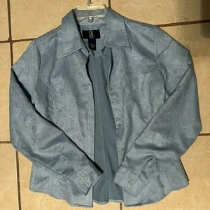 Blue button down shirt